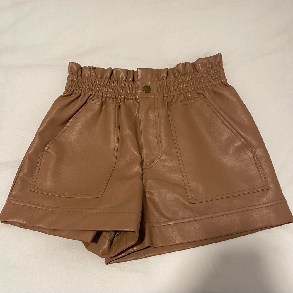 Faux Leather Shorts